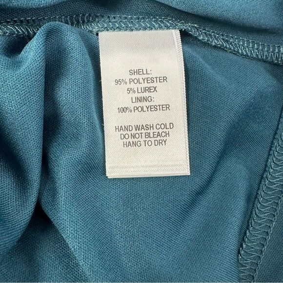 LULU’S Ailey Gold Teal Blue Skater Dress Sz XS - Picture 8 of 12